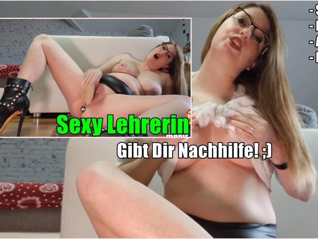 Sexy Lehrerin gibt Dir Nachhilfe ;) Solo