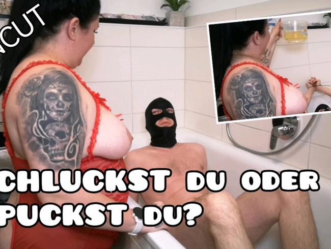 Schluckst du oder spuckst du?!  So viel warme pisse für dein maul und Körper;)