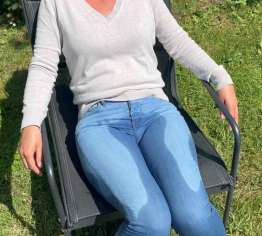 Sonne genossen und Jeans eingenässt