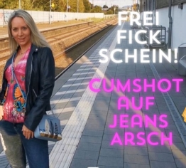 Frei Fick Schein! Cumshot auf Jeans Arsch! Geiler Ficker aufgegabelt