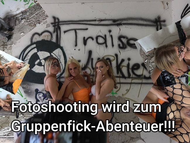 Waaas??? Aus Fotoshooting entwickelt sich spontan ein outdoor Gruppenfick!